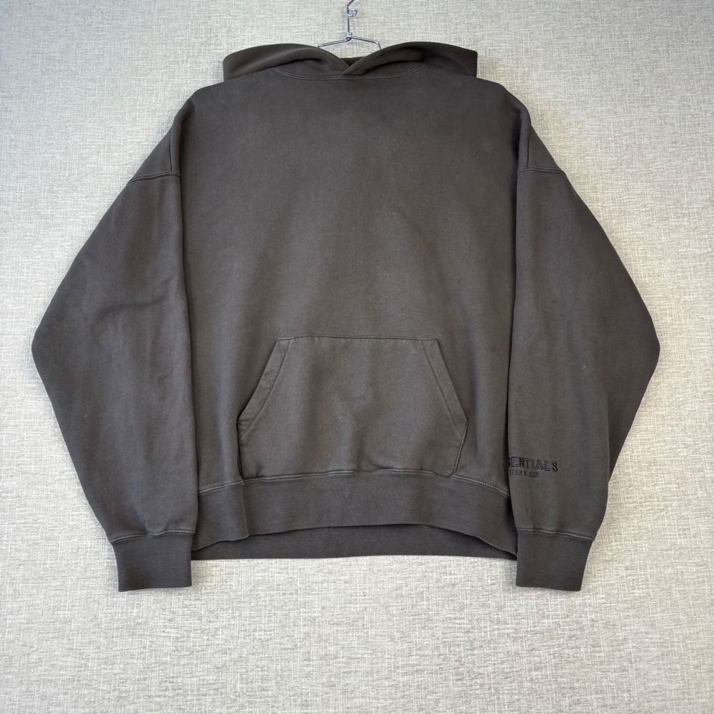 Fear of God Essentials Mens Hoodie Medium Dark Brown Oversized Pullover